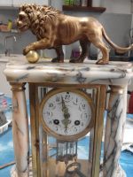 d(2) orologio in marmo e ottone dopo la pulitura